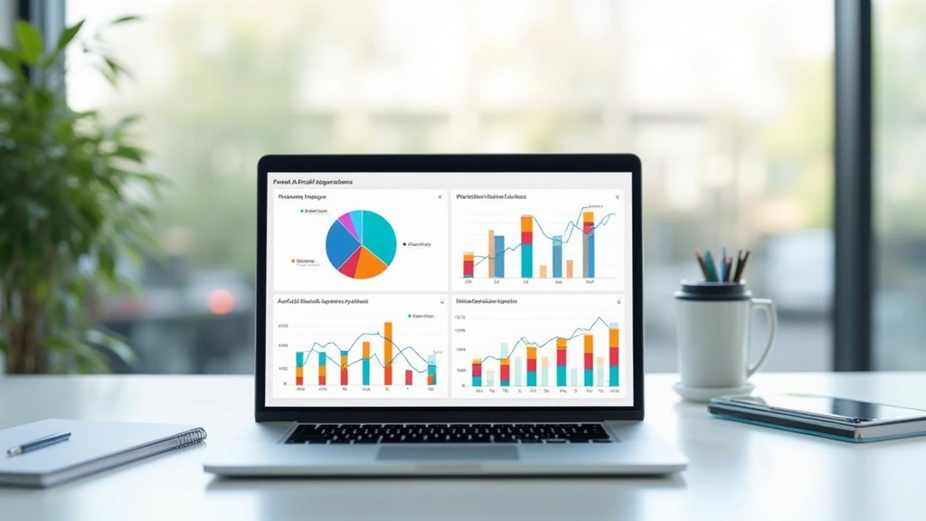 Digital marketing strategy and analytics dashboard showing SEO performance, content marketing metrics, and paid media campaign results for business growth